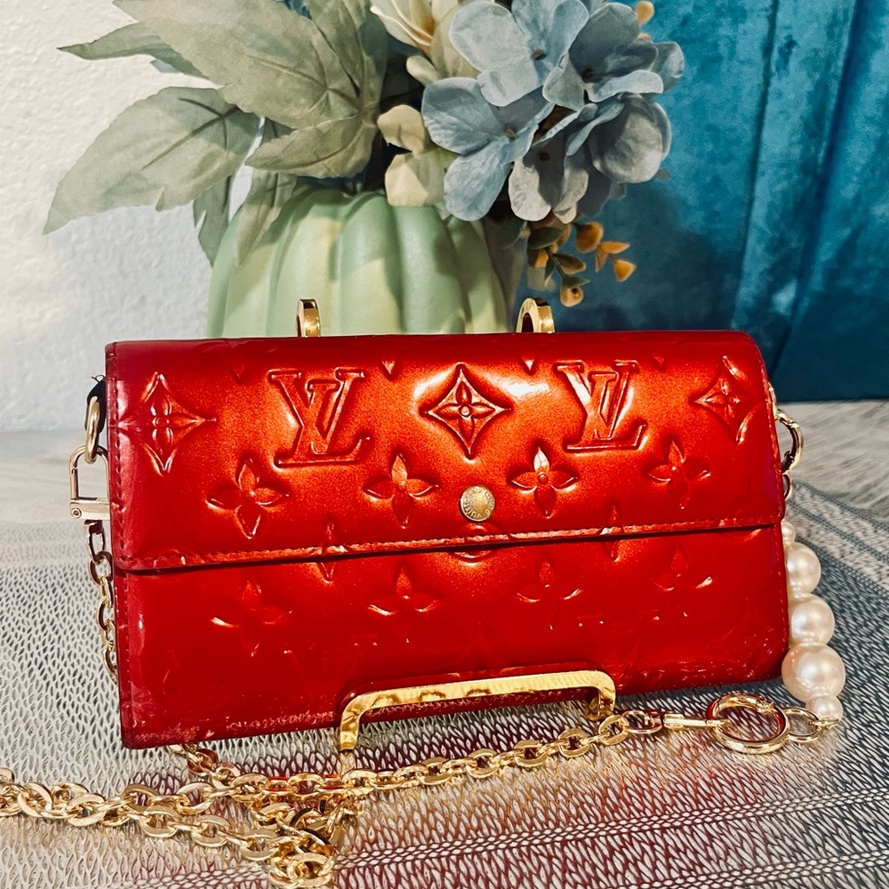 Louis vuitton patented leather monogram clutch wallet - Picture 6 of 16
